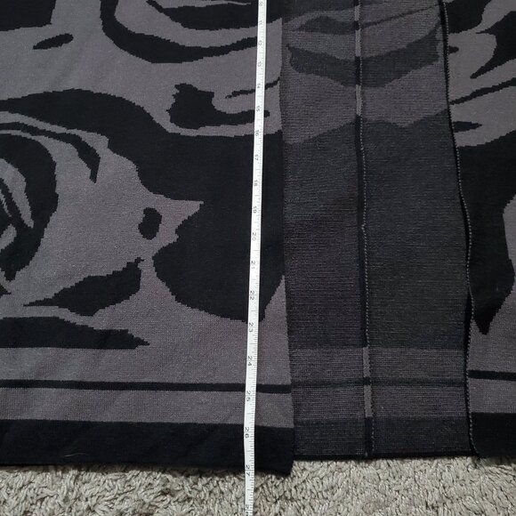 MING WANG Gray Black Rose Floral Professional Cold Wrap Shawl - One Size - Picture 5 of 6